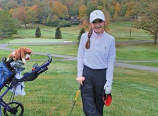 Highlander freshman Anna Stiehler carded a 91 in tough weather conditions at the NCHSAA Class 1A/2A regional golf tournament, good enough for ninth place and a ticket to the state tournament in Pinehurst on Oct. 28.