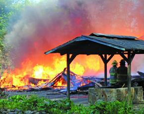 Fire raged through the lodge at Andy’s Trout Farm on Thursday, May 7. It took crews from 10 fire departments, from across two counties, nearly three hours to extinguish the blaze.