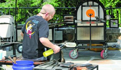 A glassblowing demonstration was among the popular attractions during The Bascom’s “Community Day” on Saturday.