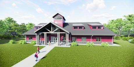 This drawing shows what a new high school building at Summit Charter will look like.
