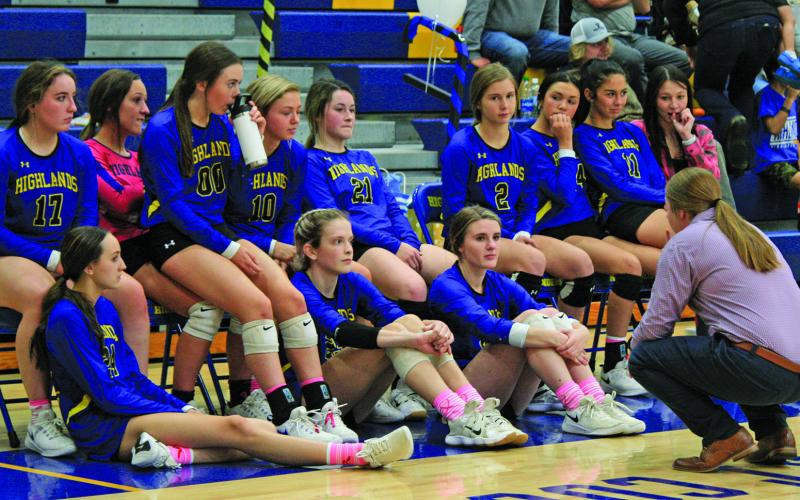 Highlands volleyball team dropped Blue Ridge in straight sets during “Senior Night” on Thursday.