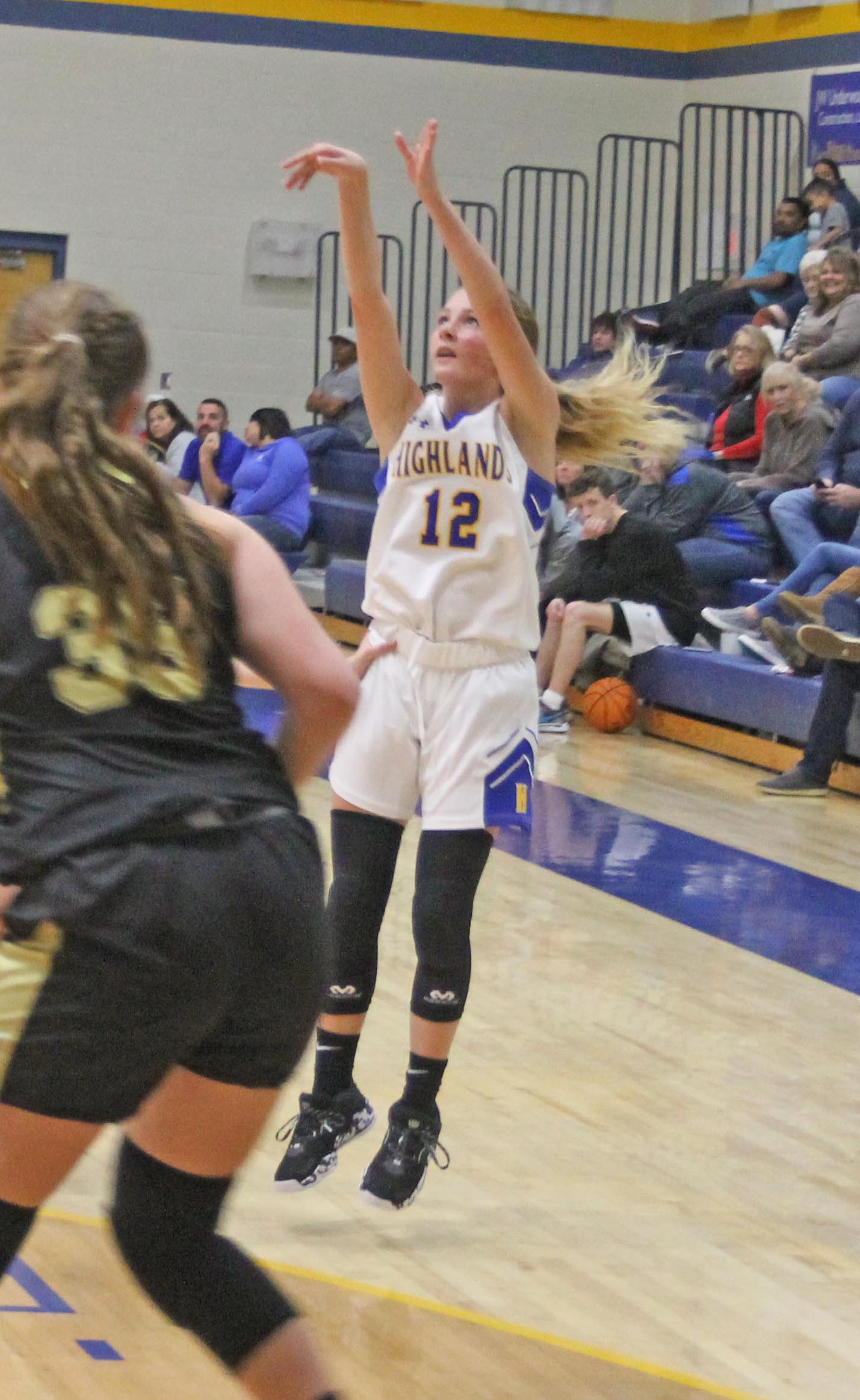 Photo by Christopher Lugo/Staff HHS senior Hayley Borino led the team with 20 points against Hayesville. 