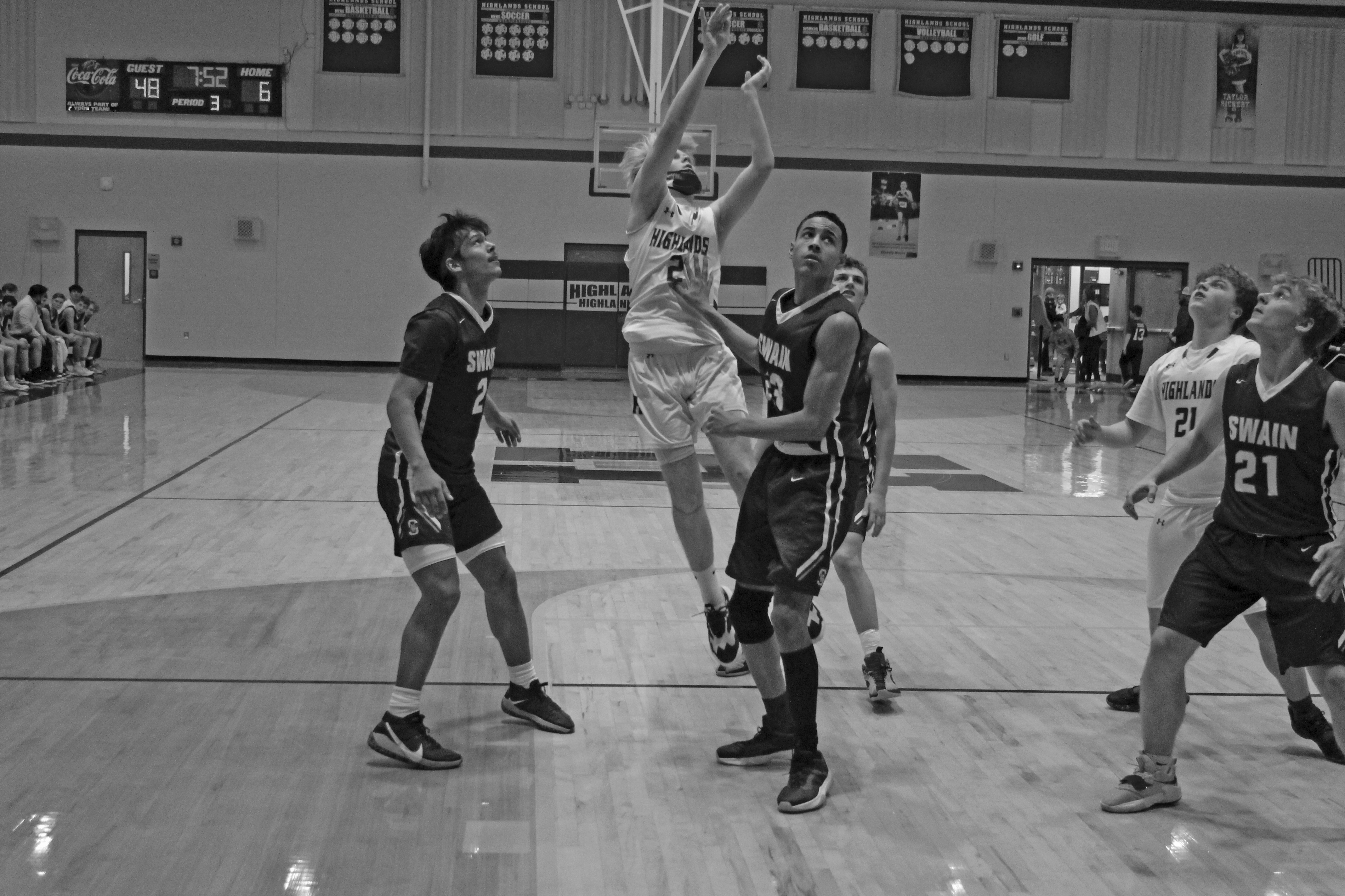 Photo by Christopher Lugo/Staff Win Dylescki shoots against Swain County, Friday night. 