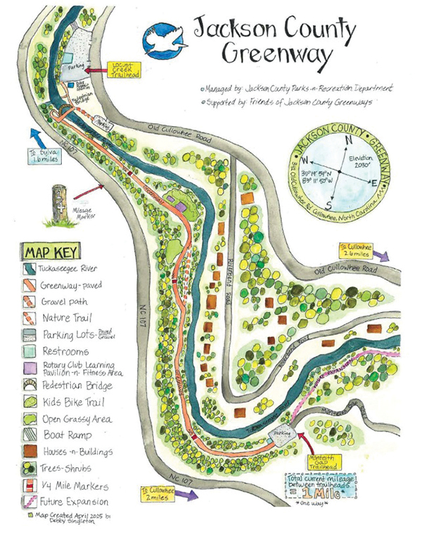 Current map of Jackson County Greenway.