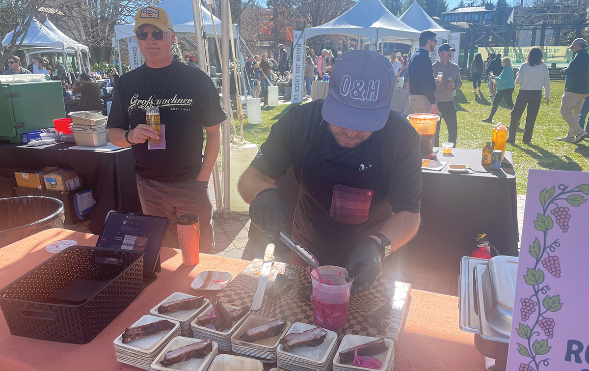 Chef Robert Owens of Owens and Hull in Smyrna, Ga., preparing his signature ribs.