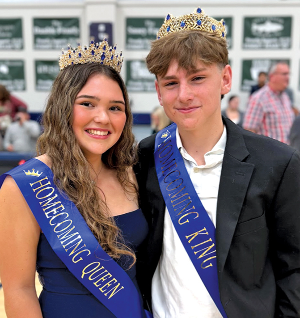 Chase Clement and Sydney Sinclair were announced as homecoming king and queen during the Summit Charter homecoming basketball games on Friday, Nov. 14.