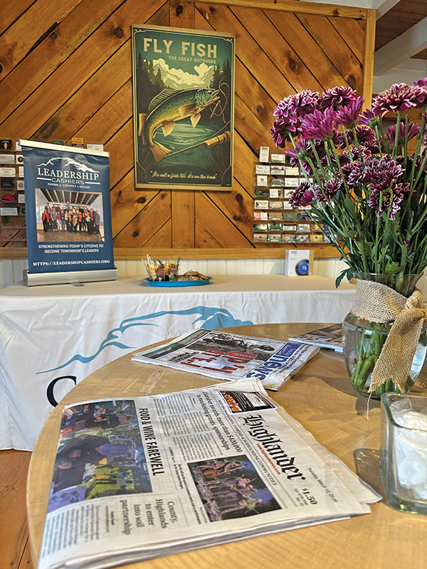 The Highlander and other local newspapers and magazines are proudly displayed at the entrance of the newly-renovated visitor center. Sapienza compared the entrance to that of a hotel upon checking in.
