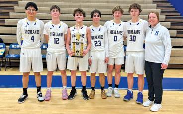 Highlands secured the Little Smoky Mountain Conference JV championship with a 41-34 win over Hiwassee Dam on Feb. 16.  |  Photo courtesy of Highlands School Booster Club