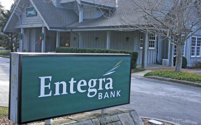 The Entegra Bank branch on Carolina Way in Highlands will be divested as part the company’s impending merger with First Citizens Bank.