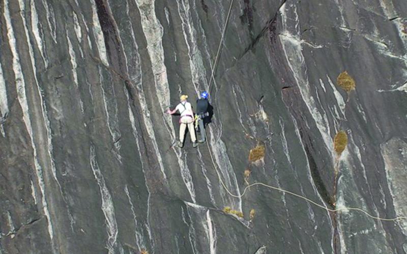 A Knoxville, Tennessee, man found himself in a precarious situation on a Rock Mountain ledge on Nov. 4. First responders from the Glenville-Cashiers Rescue Squad were able to reach the man and get him back to solid ground.