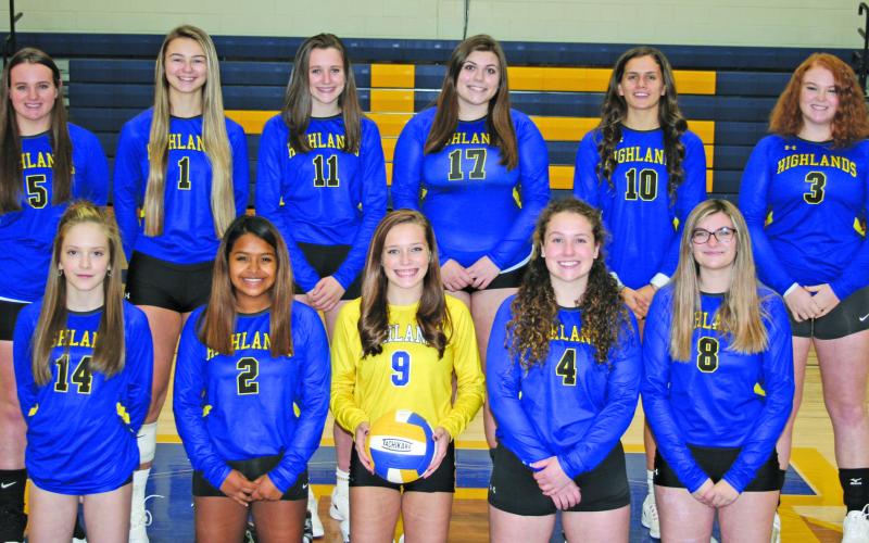 The 2020 Highlands School varsity volleyball team opened its season on Wednesday night.