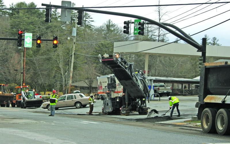 NC Department of Transportation crews began milling a section of Main Street at the intersection of NC 106 on Monday. Main Street will be milled and repaved from NC 106 to 5th Street over the next several days. The project is scheduled to be completed March 26.