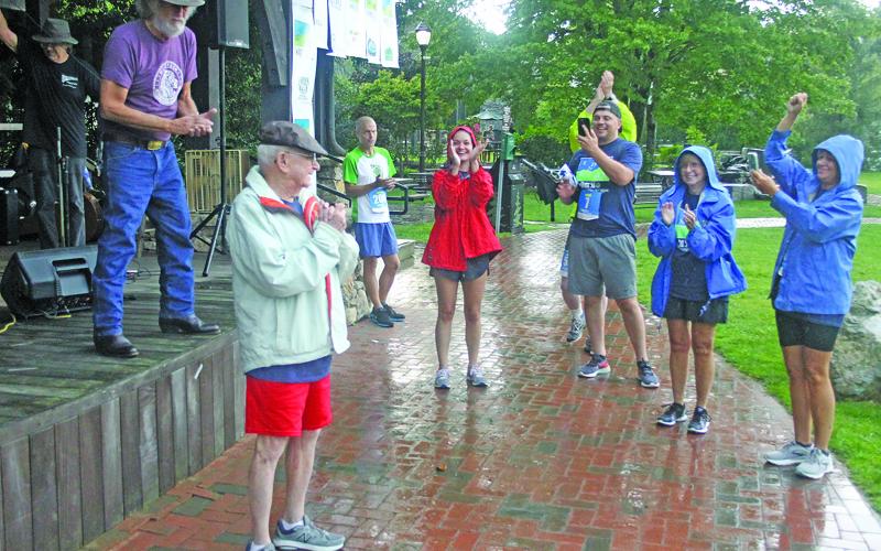 Though he did not get to run this year, the man of the race was Luther Turner, 91, who was recognized for running the race every single year since its inception.