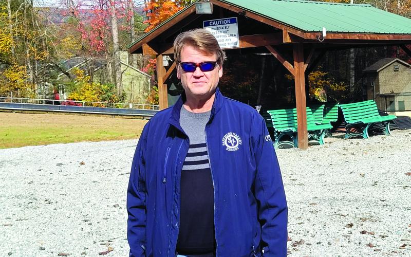 Photo by Michael O’Hearn/Crossroads Chronicle Chris Green, ski mountain manager at Sapphire Valley Resort, and his team have the mighty task of covering the ski slopes with artificial snow before the season begins on Dec. 18