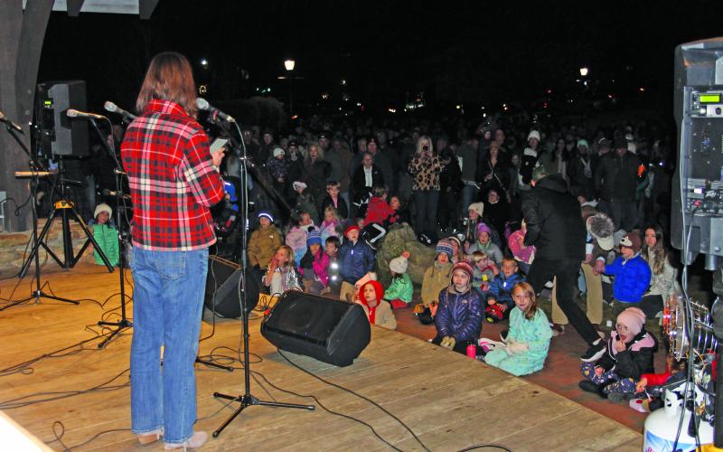 Children listening to the story of Christmas.