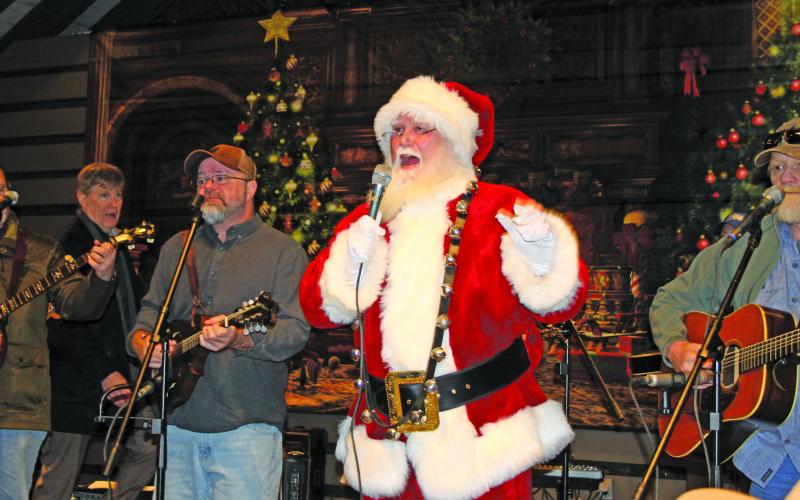 Santa Claus on stage.