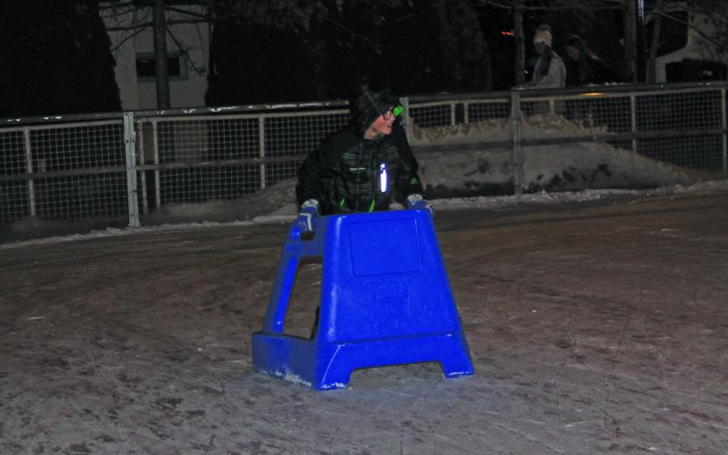 Ice skating at Kelsey Hutchinson Founders Park.
