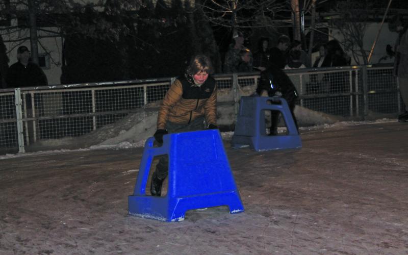 Ice skating at Kelsey Hutchinson Founders Park.