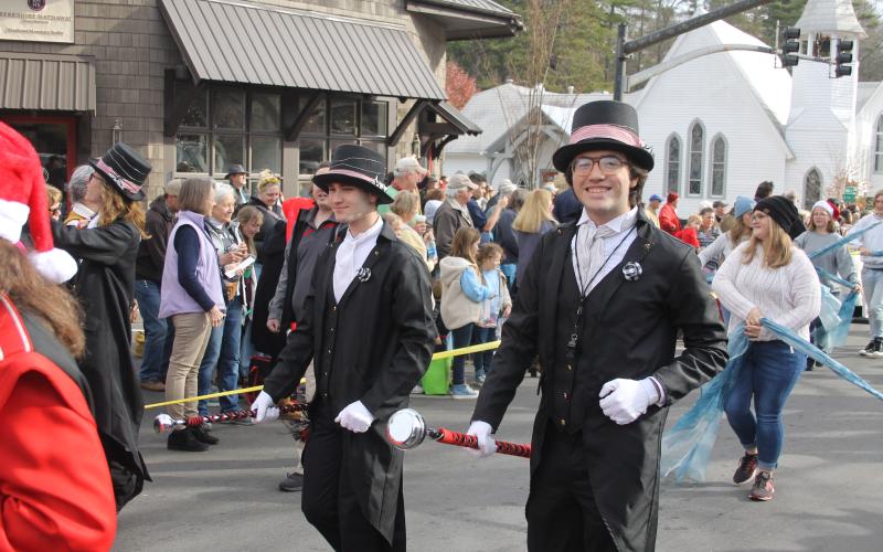 Photo by Christopher Lugo/Staff The Franklin High School marching band participated in the Highlands parade.