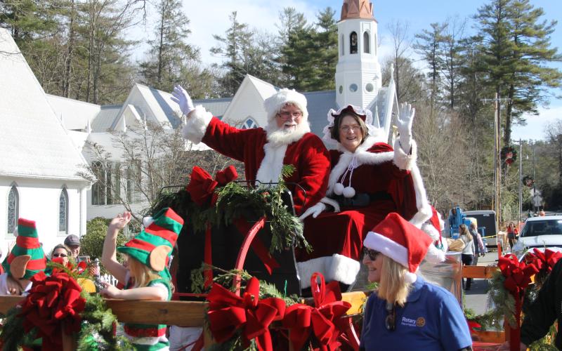 Photo by Christopher Lugo/Staff Santa and Mrs. Claus made another appearance in Highlands during  the annual Olde Mountain Christmas Parade this past Saturday.