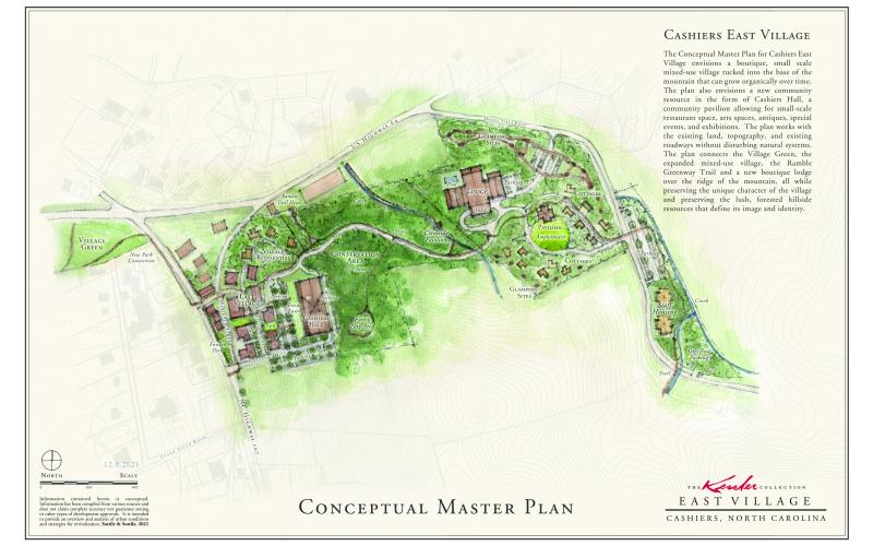 Submitted Photo The development would be located on the Steve Zoukis property southeast of the Cashiers crossroads between Marigold Street and Montevista Road.
