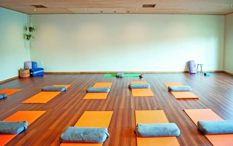 Submitted Photo Yoga Highlands rebuilt its new studio in 2020 and is beginning its 18th business year in Highlands.