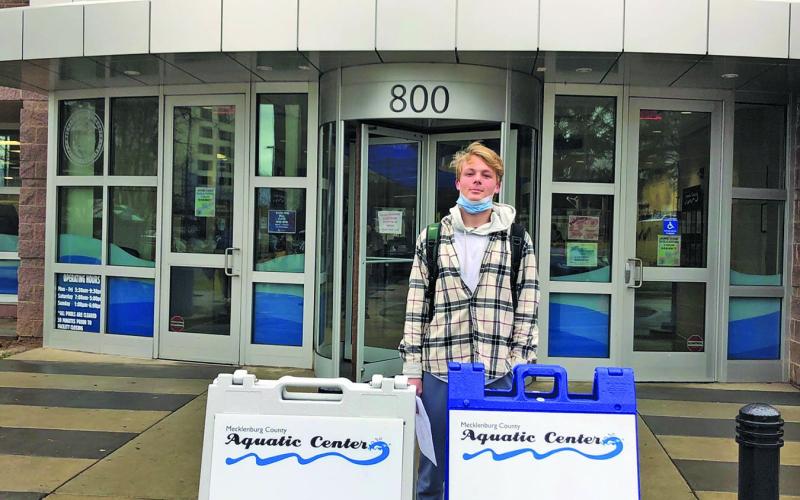 Submitted Photo HHS freshman Finneaus Garner represented Highlands School at the West NCHSAA Regional Swim Meet on Friday.