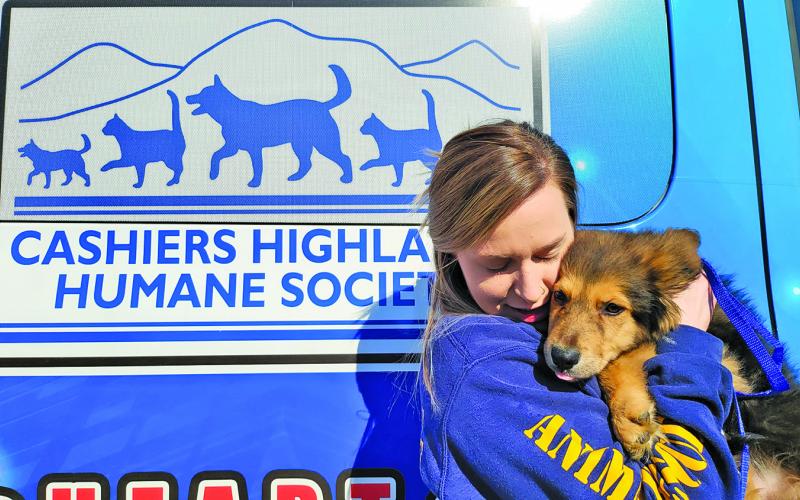 Submitted Photo CHHS Assistant Manager Jodi Henkel with one of the rescued puppies.