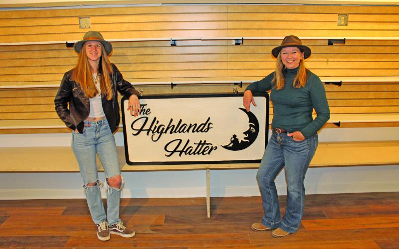 Photo by Christopher Lugo/Staff Aubrey Agnew and Kim Rogoski at the new Highlands Hatter store on N. 4th Street in Highlands.