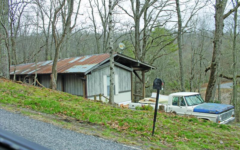 Photo by Christopher Lugo The mobile home Mark Meadows registered to vote at in Scaly Mountain.