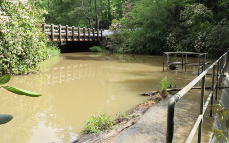 Submitted Photo A photo of sedimenation in Jewel Lake.