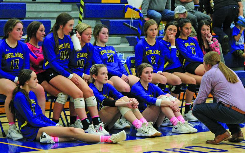 Highlands volleyball team dropped Blue Ridge in straight sets during “Senior Night” on Thursday.