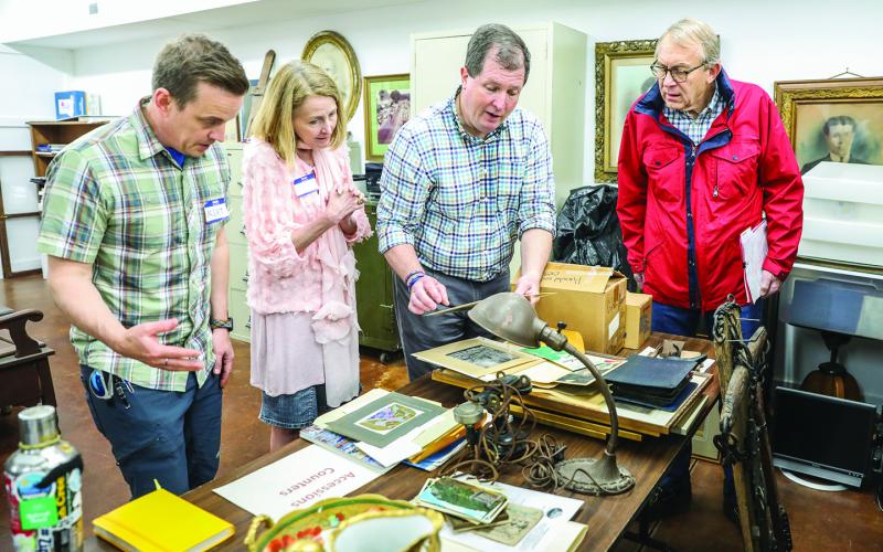 Members of Highlands Chamber of Commerce’s  “Leadership Highlands” group learn more about Highlands history during the 2022 program.