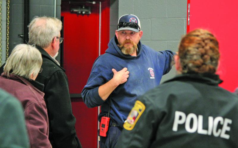 Highlands Fire and Rescue Chief Ryan Gearhart gave a tour of the new fire station to members of the town board and town staff on Thursday night.
