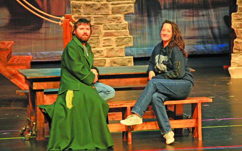 Educational Theatre co-artistic director Erik Bishop (left) and acting coach Lee Trevathan are ready for the several shows of “Oliver!” at the PAC.