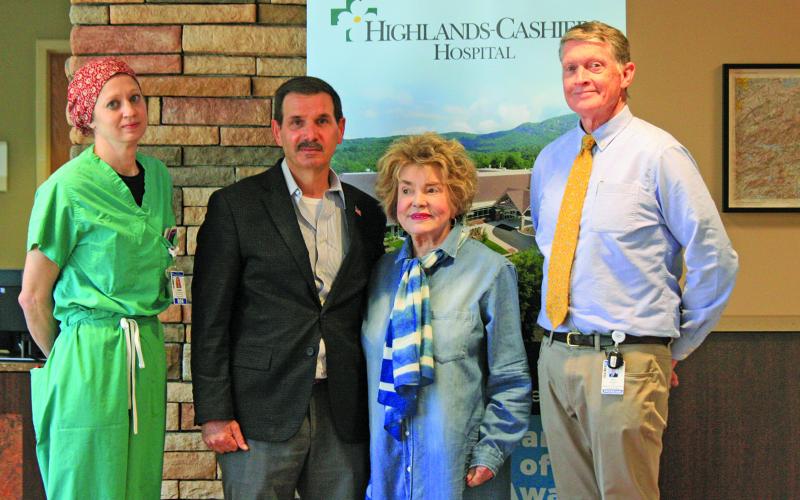 Louise Royal had a knee replacement in February, the first surgery since 2013 at Highlands Cashiers Hospital. Royal came back to the hospital last week to show off her progress and thank the staff for their work on her new knee.