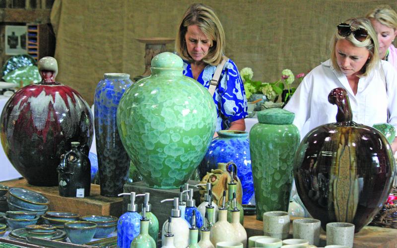 Photos by Ryan Hanchett/Staff Local potters showcased their wears during the annual “Show and Sale” at The Bascom on Friday and Saturday.