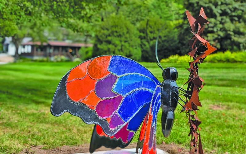 Butterfly Effect by Watts Ricard is on display at McKinney Meadow on NC107 in Cashiers.