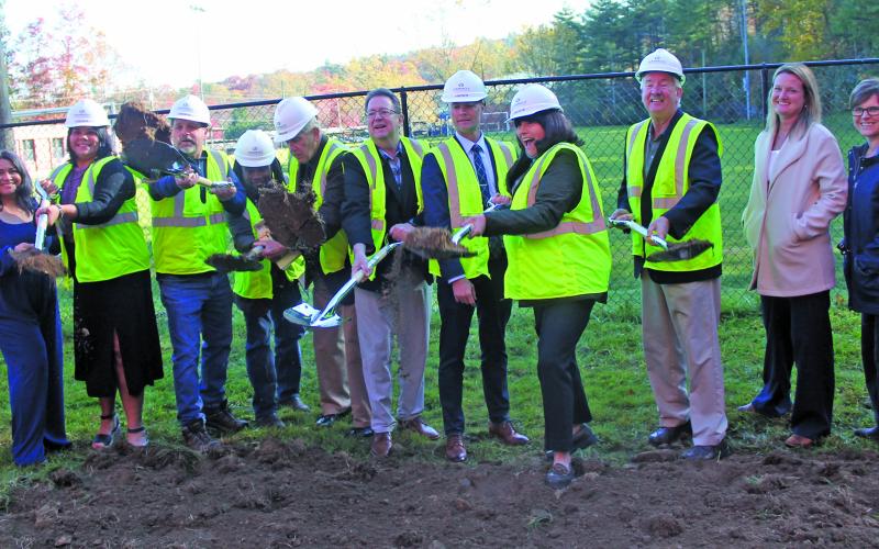 Leaders from Highlands School and the Macon County School Board met with North Carolina Sen. Kevin Corbin and other elected officials for a groundbreaking ceremony on Thursday morning. An expansion project at the school will add classroom space.
