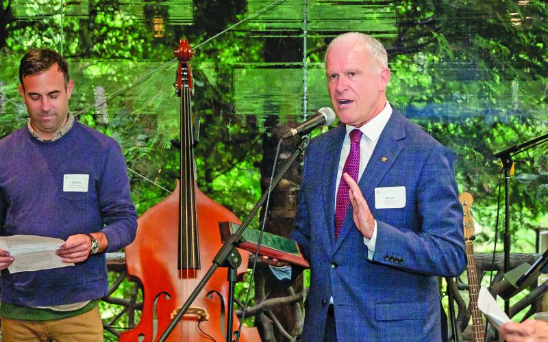 Brian Crook of Old Edwards Hospitality accepted the Robert B. Dupree Award for Outstanding Community Service on behalf of Art and Angela Williams.