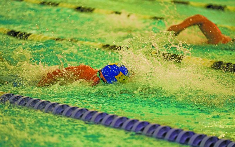 Highlands ended the swimming regular season with a third place finish on Saturday.