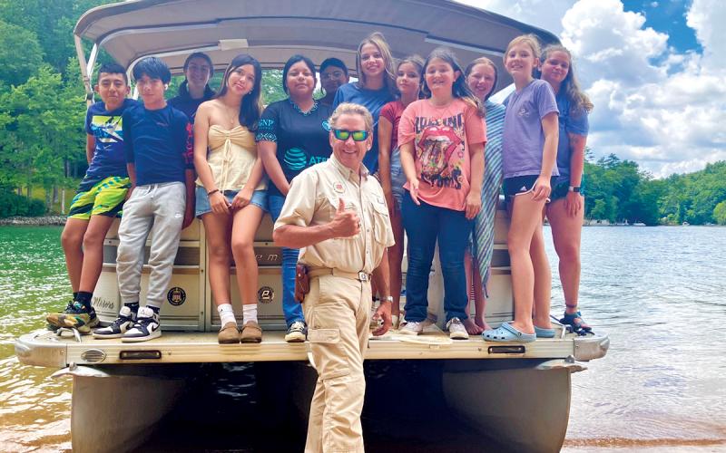 Captain Mark Wise from Scenic Waterfall Tours and the Friends of Lake Glenville teamed up to treat a group of kids from the Boys and Girls Club to an afternoon on Lake Glenville.