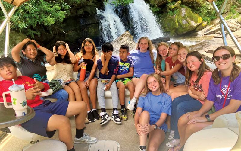 Captain Mark Wise from Scenic Waterfall Tours and the Friends of Lake Glenville teamed up to treat a group of kids from the Boys and Girls Club to an afternoon on Lake Glenville.