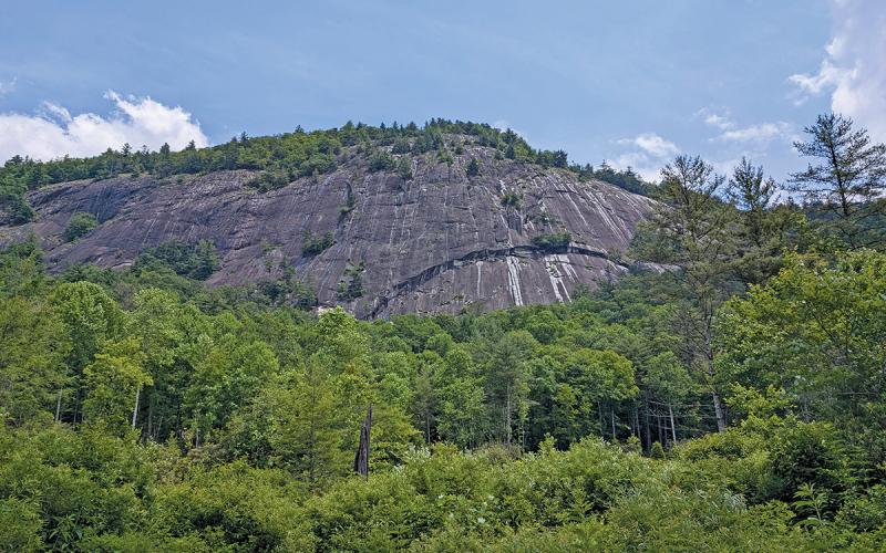 The new addition to the conserved area begins at the base of Rock Mountain.