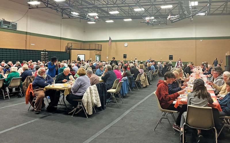 Guests enjoy a variety of food at the Highlands Community Thanksgiving Dinner at the Highlands Rec Park on Tuesday, Nov. 25.