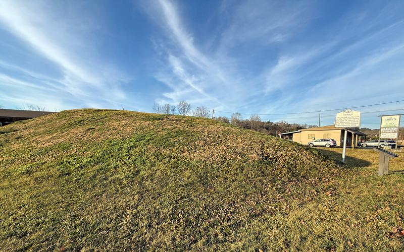The Noquisiyi Mound pictured on Jan. 5 in East Franklin. “It’s a really meaningful moment for us, and I can’t wait to see where the collaboration and the future partnership of Noquisiyi goes from here,” said Angelina Jumper on the Franklin Town Council’s vote authorizing the mound be returned to the EBCI.
