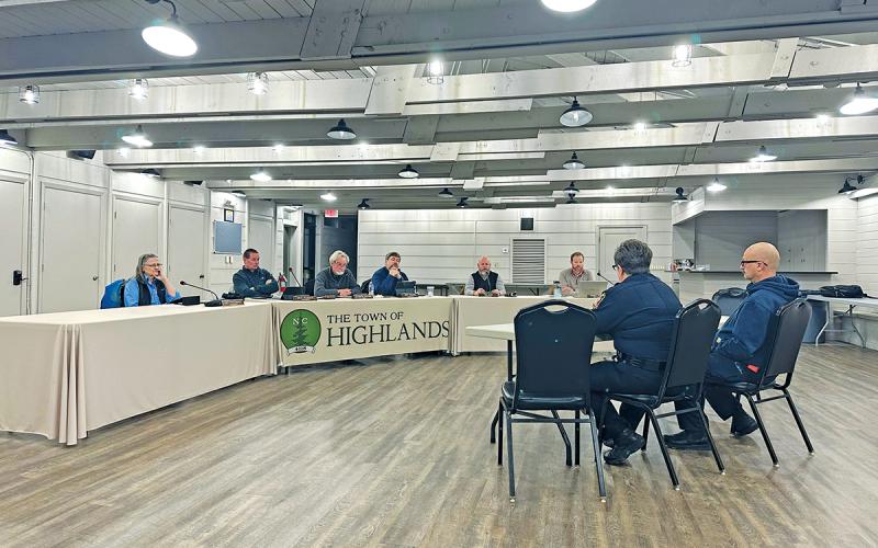 Chief Holland and Captain Forrester provided an overview of safety and infrastructure issues at the 2025 Food and Wine Festival during the Jan. 15 Highlands Town Board of Commissioners workshop.