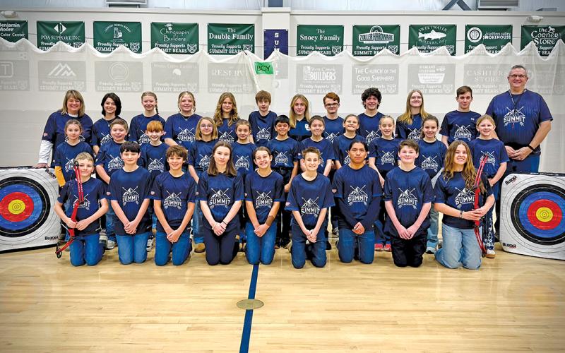 The 2025-26 Summit archers will compete in the NC Bullseye Tournament on Feb. 13.  |  Photo courtesy of Summit Charter School