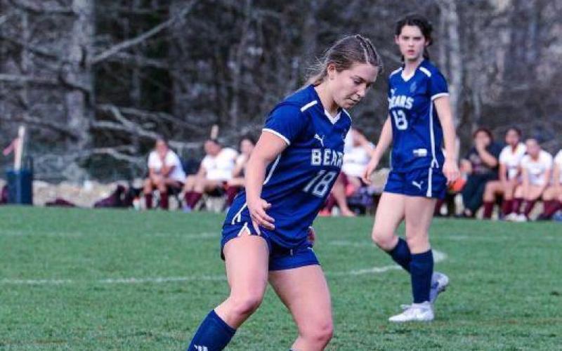 Kayleigh Bonner takes a touch during a 2026 regular season match. She was a captain during the team’s memorable run to the state championship match