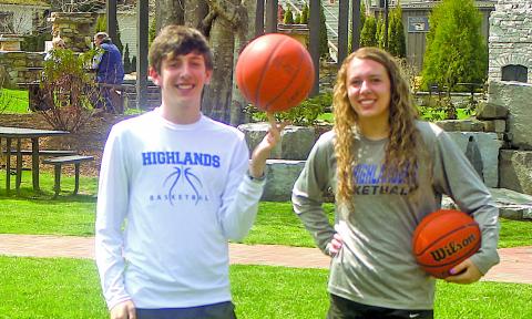 Highlands siblings Reid and Jordan Carrier lit up the twine for the Highlanders basketball teams this season.